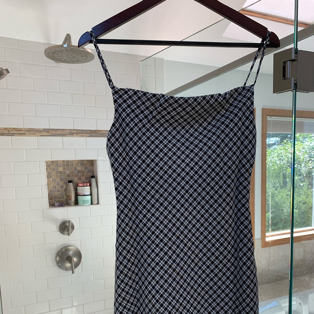 BNWT black& white slip mini dress